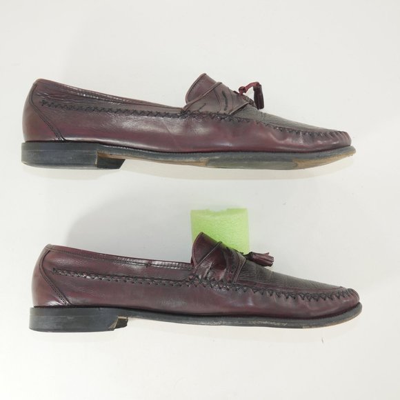 Pronto Uomo Cordovan Leather Tassel Loafers Shoes main image 8